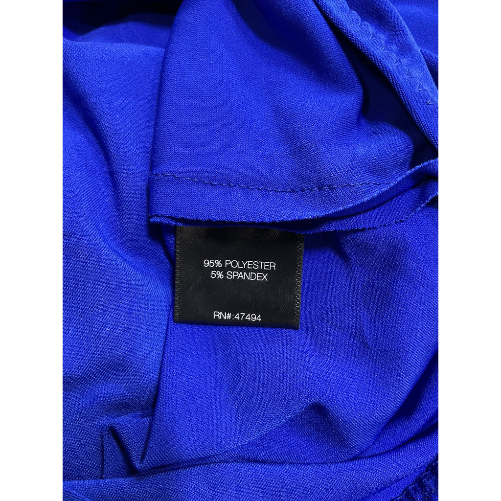 Norma Kamali 'Diana' Blue Polyester Gown Size XS