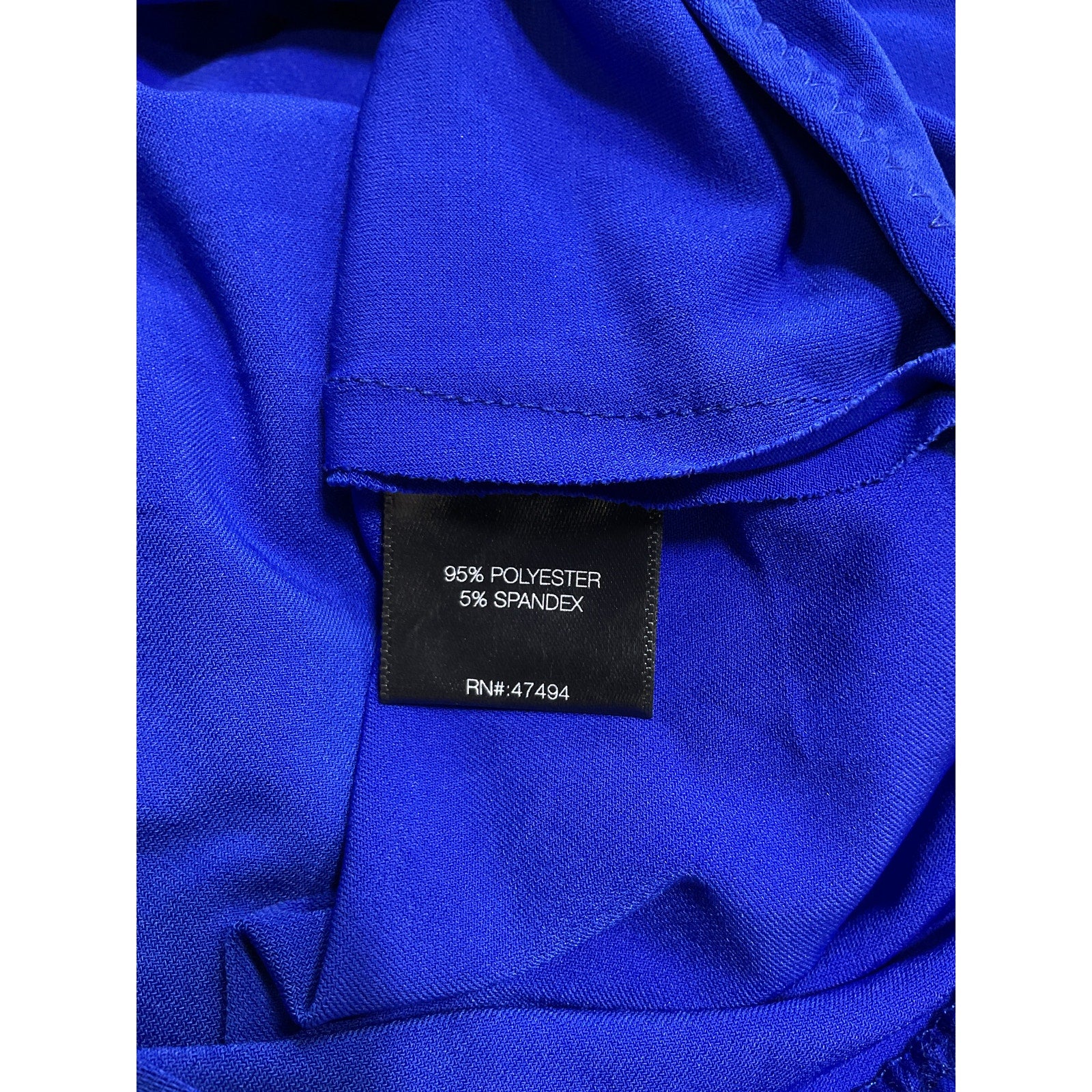 Norma Kamali 'Diana' Blue Polyester Gown Size XS