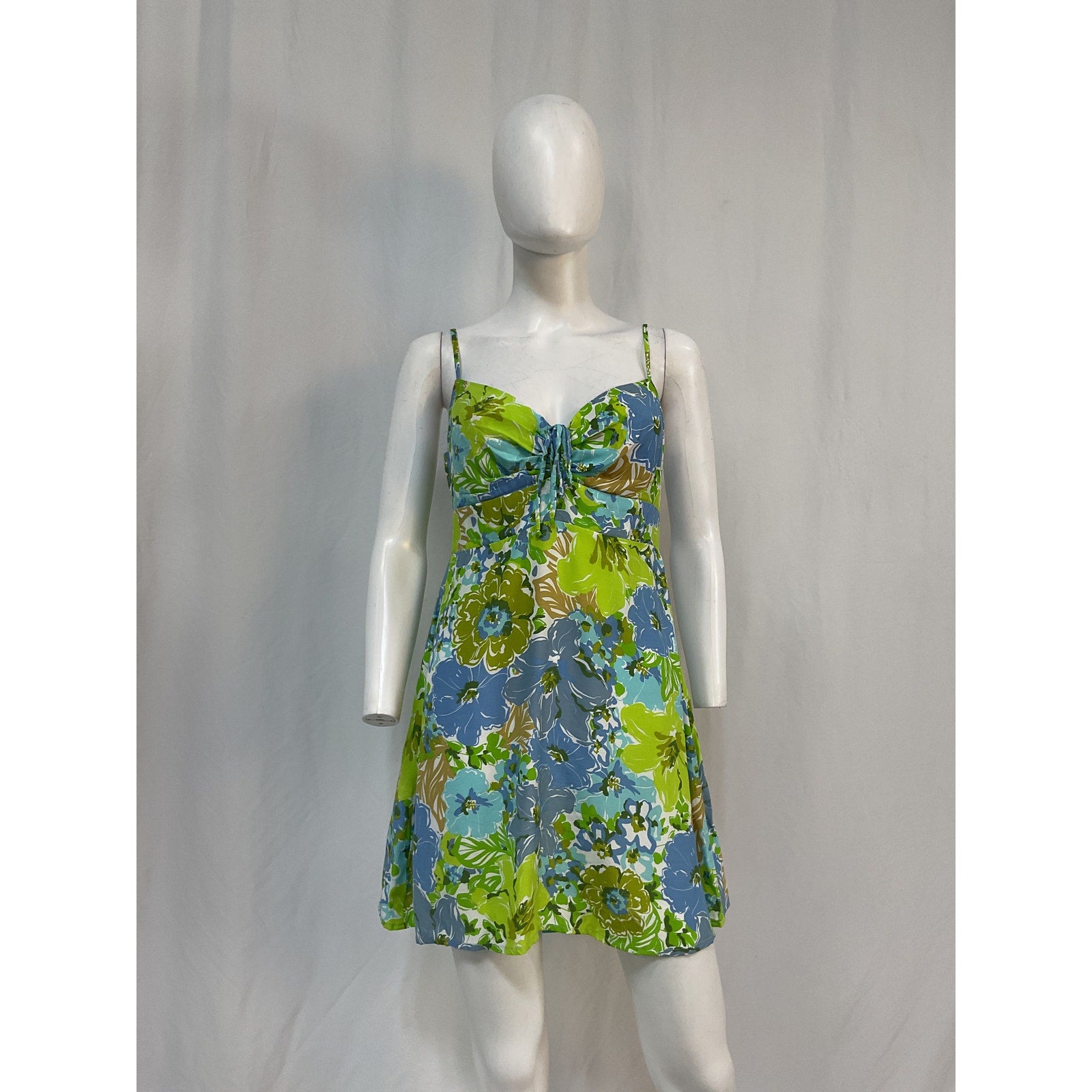 Faithfull The Brand 'Altura' Green Rayon Mini Dress Size M