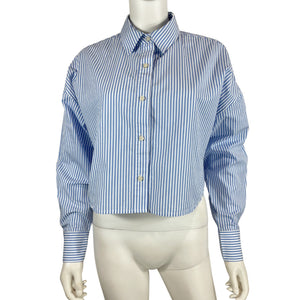 Favorite Daughter Striped Blue Ex Boyfriend Shirt Size S