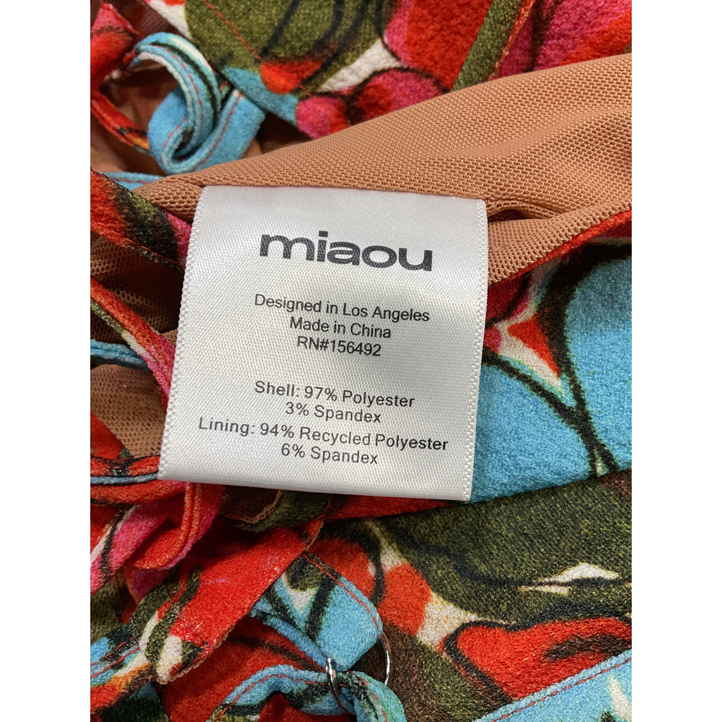 Miaou V Corset Pink Crepe Top Size XS