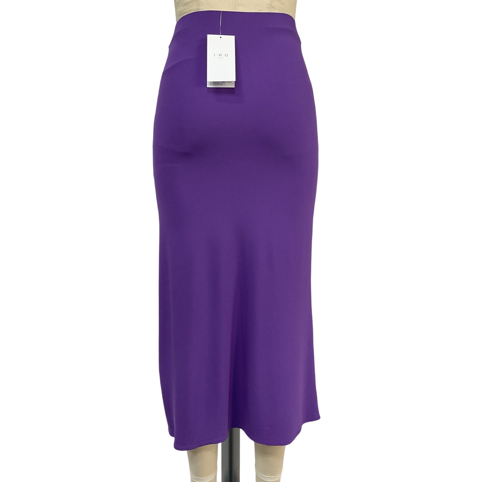 Iro 'Zimon' Purple Viscose Straight Midi Skirt Size 36 NWT