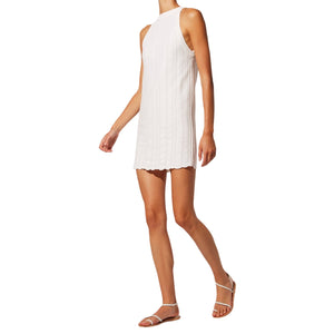 Solid & Striped Ribbed White Halter Dress Size XS