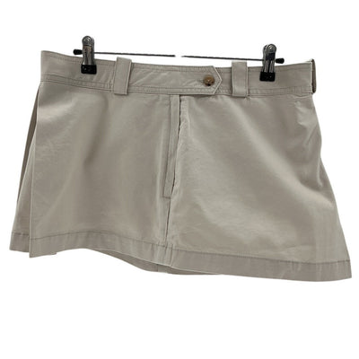 Helsa Pleated Beige Workwear Mini Skort Size M