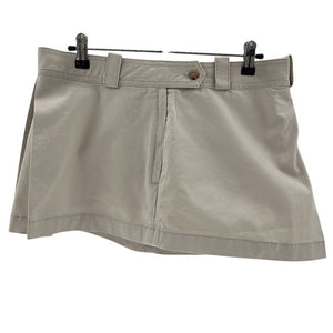 Helsa Pleated Beige Workwear Mini Skort Size M