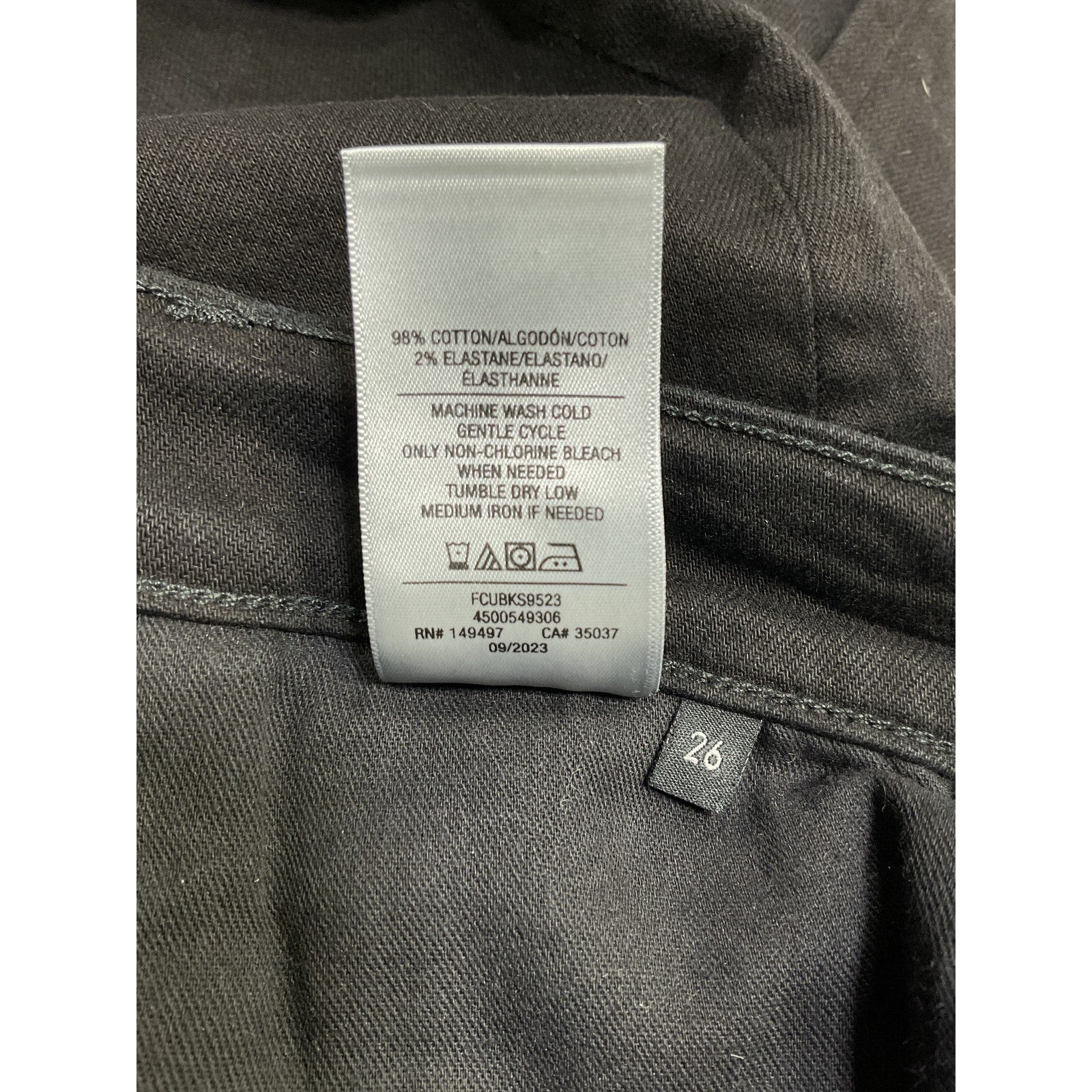 Favorite Daughter The 'Vivi' Black Cotton Jeans Size 26