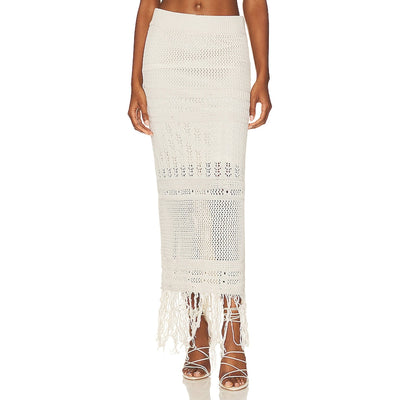 Line & Dot Bohemian Beige Calypso Maxi Skirt Size S