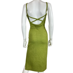 Line & Dot Wrap Green Megan Dress Size S