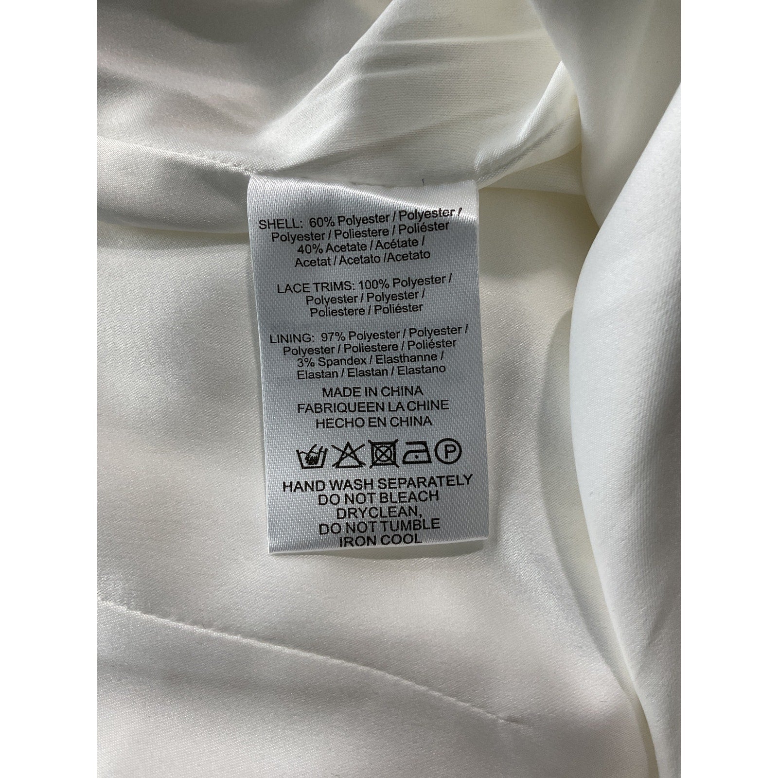 Sau Lee 'Florence' White Polyester Dress Size 10 - NWT