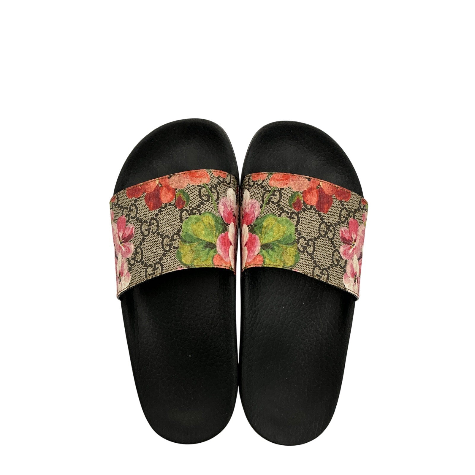 Gucci 'Pursuit' Black Leather Slide Sandal Size 6US / 36EU