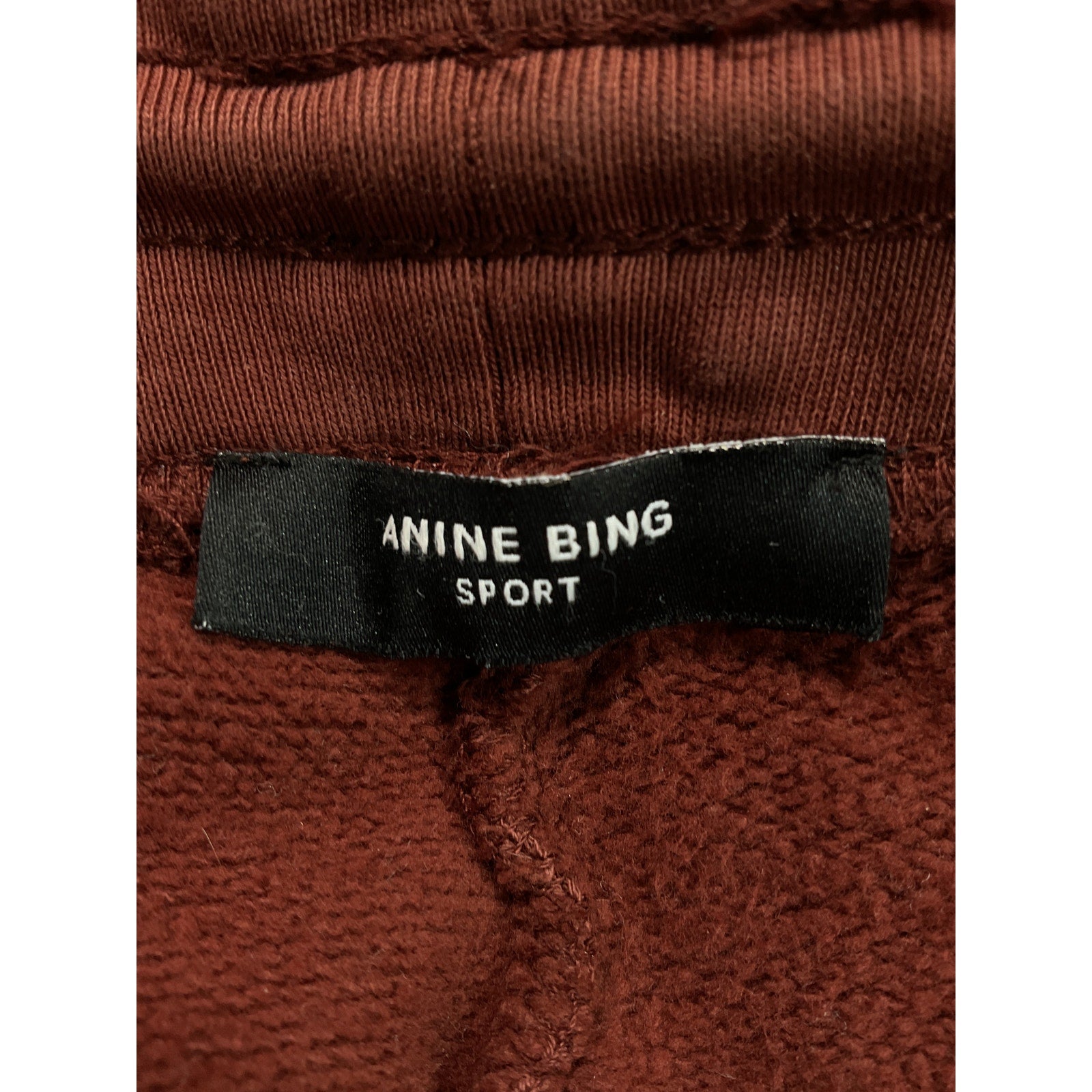 Anine Bing 'Tyler' Red Fleece Logo Jogger Size M