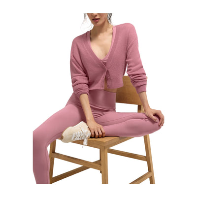 Alo Yoga Sheer Pink Cashmere Cardigan Size XS