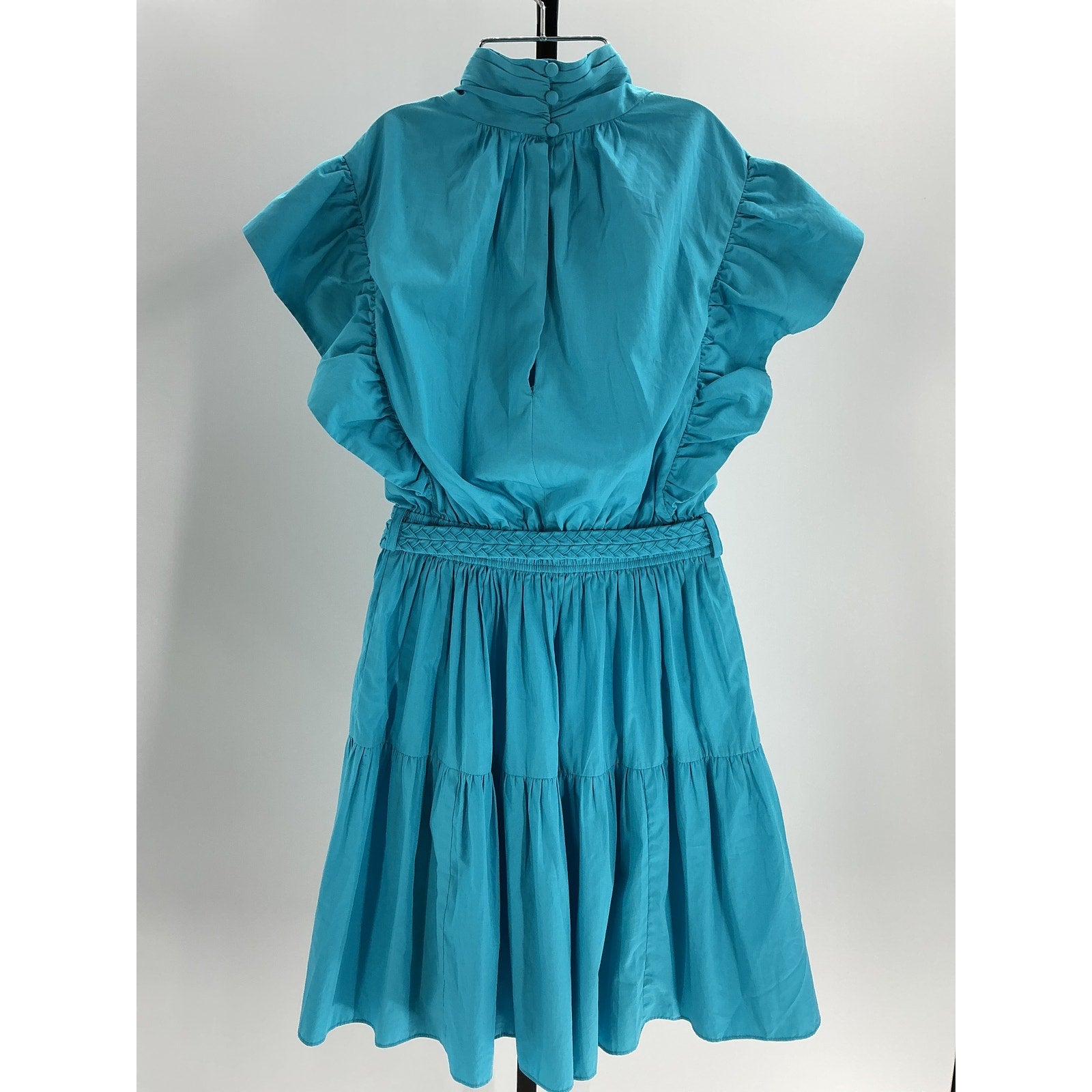 Derek Lam 'Finn' Blue Ruffle Wrap Dress Size 6