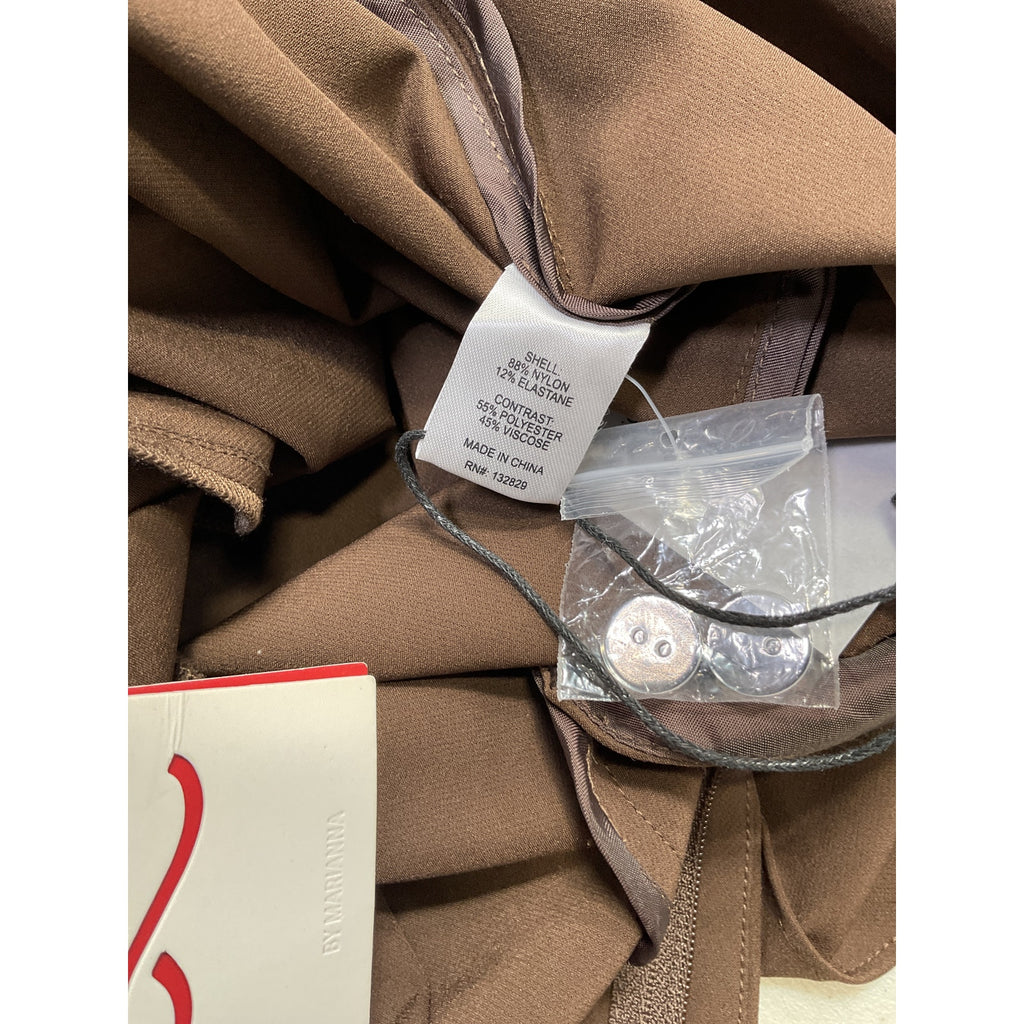 L'Academie 'Dominga' Brown Nylon Pant Size S - NWT