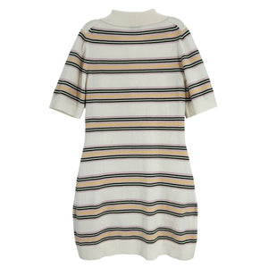 Reformation Striped Multicolor Hadley Polo Sweater Dress Size XS
