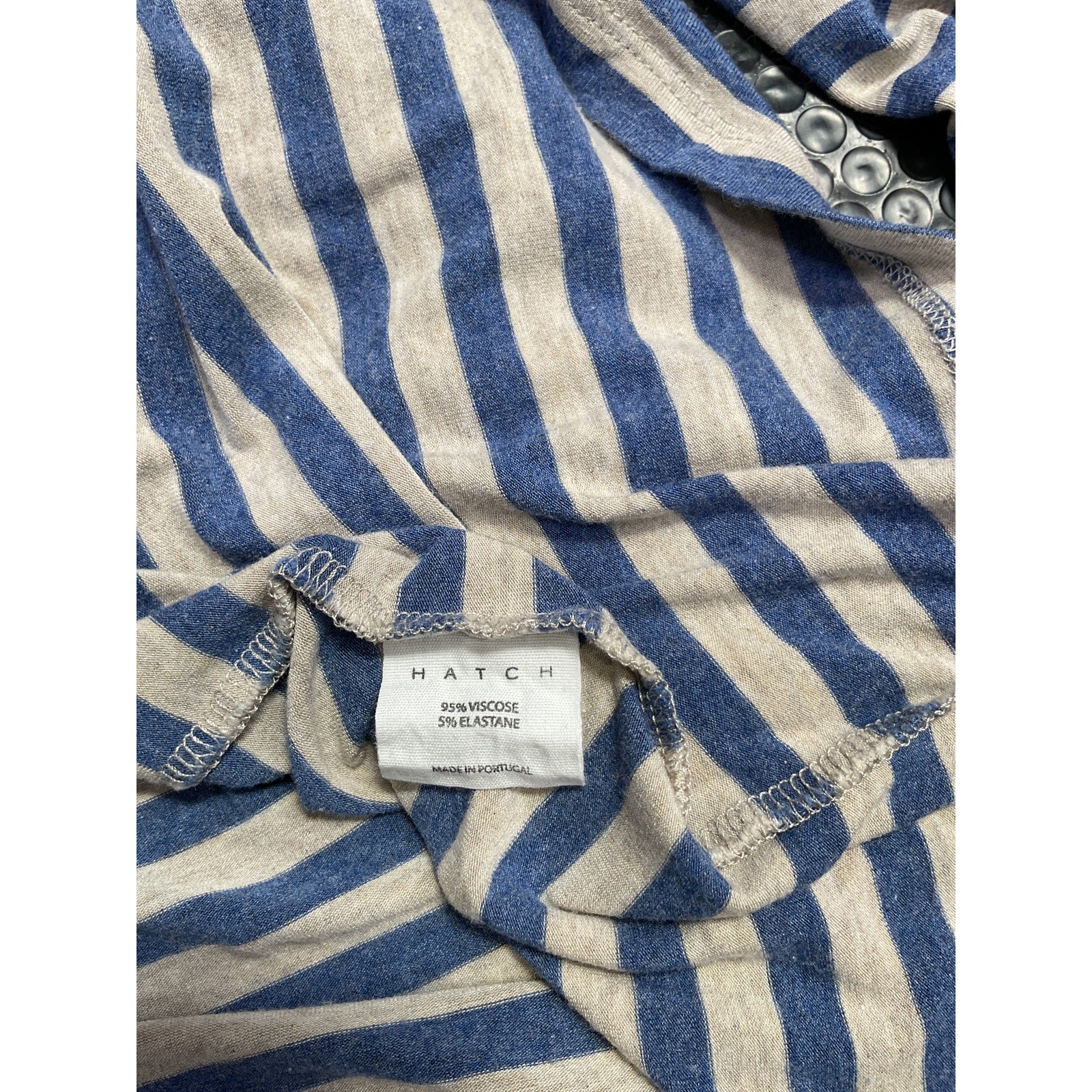 Hatch The Perfect Blue Viscose Long Sleeve Tee Size 1