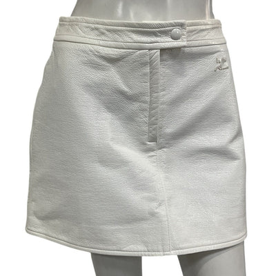 Courrèges Sleek White Reedition Skirt Size 38 FR / 6 US