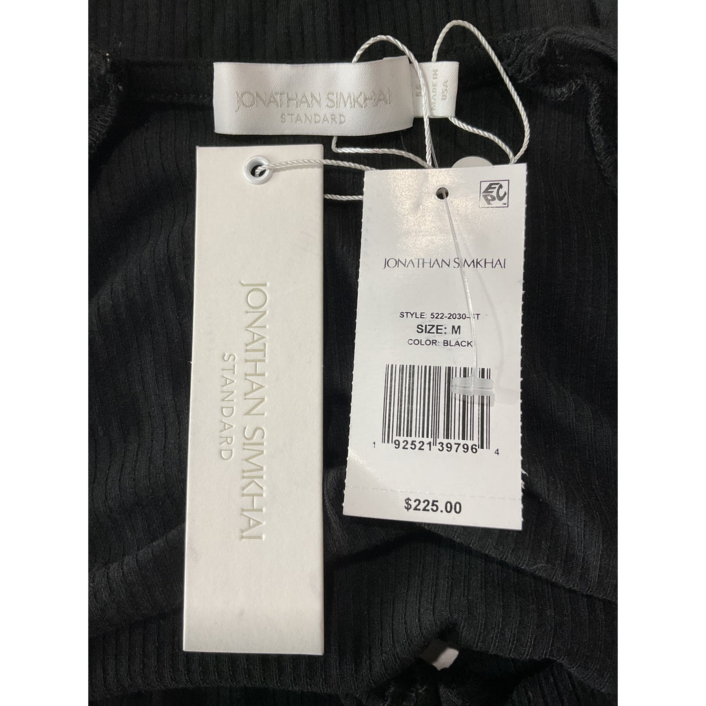 Jonathan Simkhai 'Merritt' Black Spandex Long Sleeve Top Size M - NWT