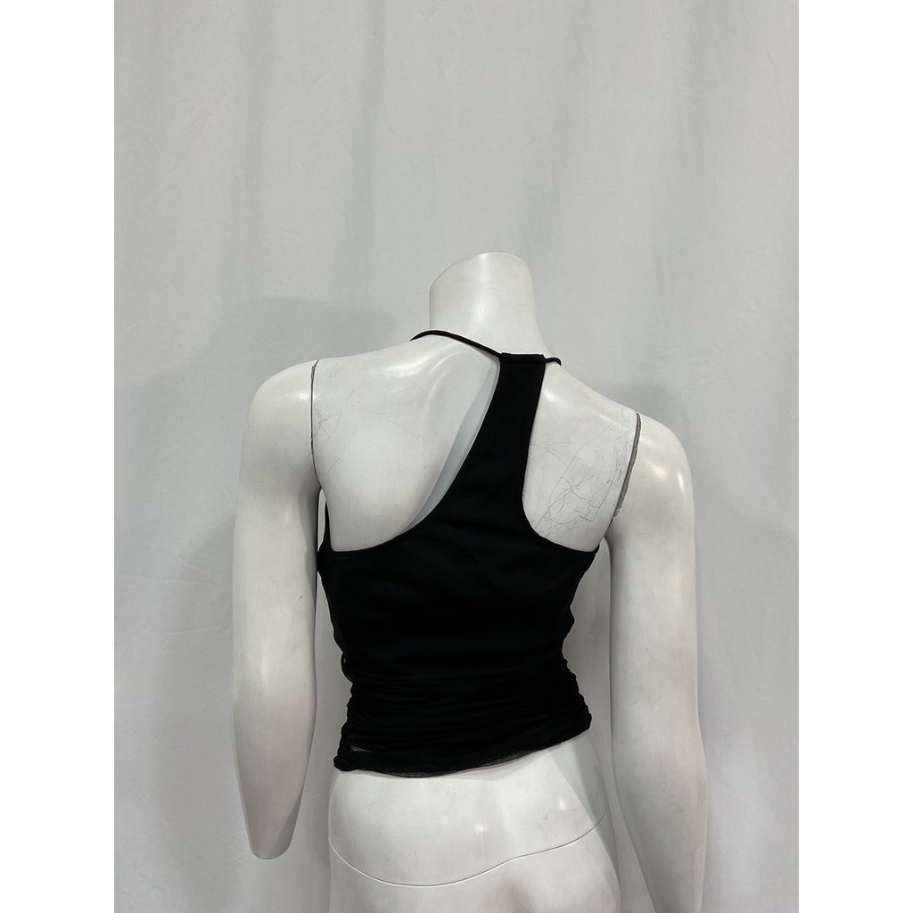 Christopher Esber 'Semblance' Black Silk Tulle Cami Top Size 6