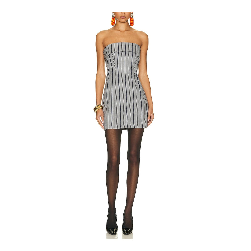Helsa Mini Strapless Suit Grey Polyester  Dress Size M