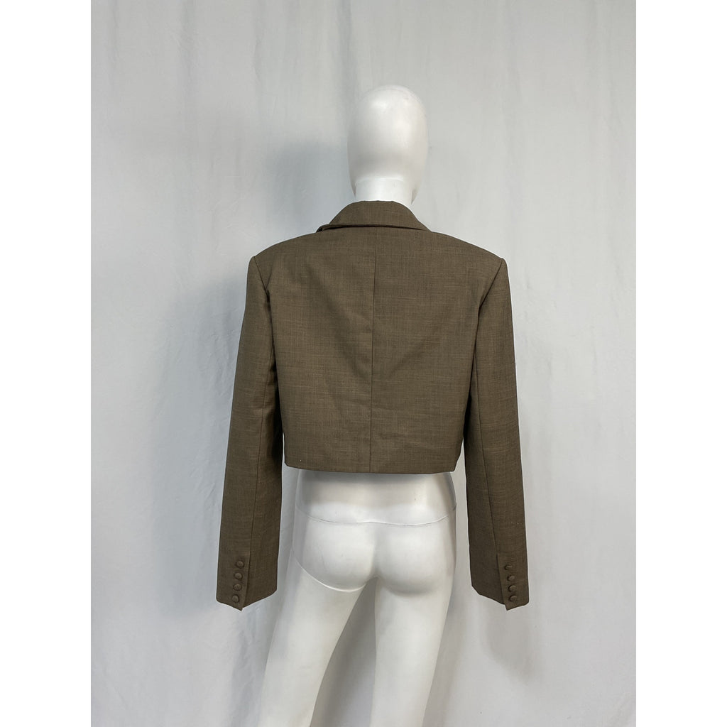 Reformation 'Jason' Tan Polyester Blazer Size 4