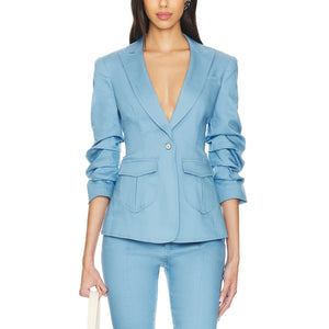 Cinq à Sept Tailored Blissful Blue Louisa Blazer Size 2