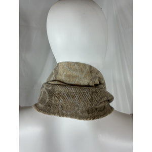 Loewe 'Fringed' Brown Intarsia Wool And Cashmere-Blend Scarve Size OS