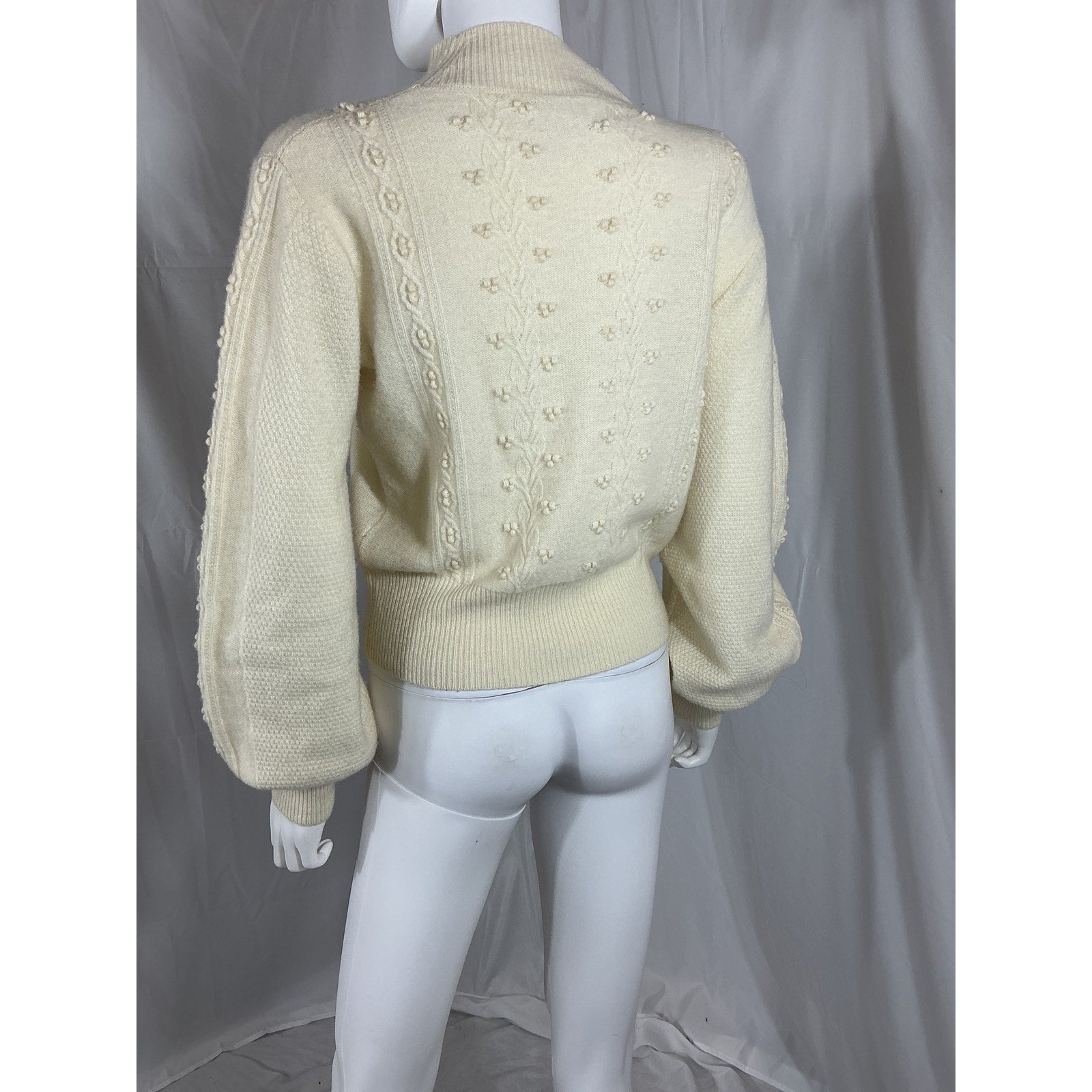 Reformation 'Sinclair' White Wool Regenerative Wool Sweater Size S
