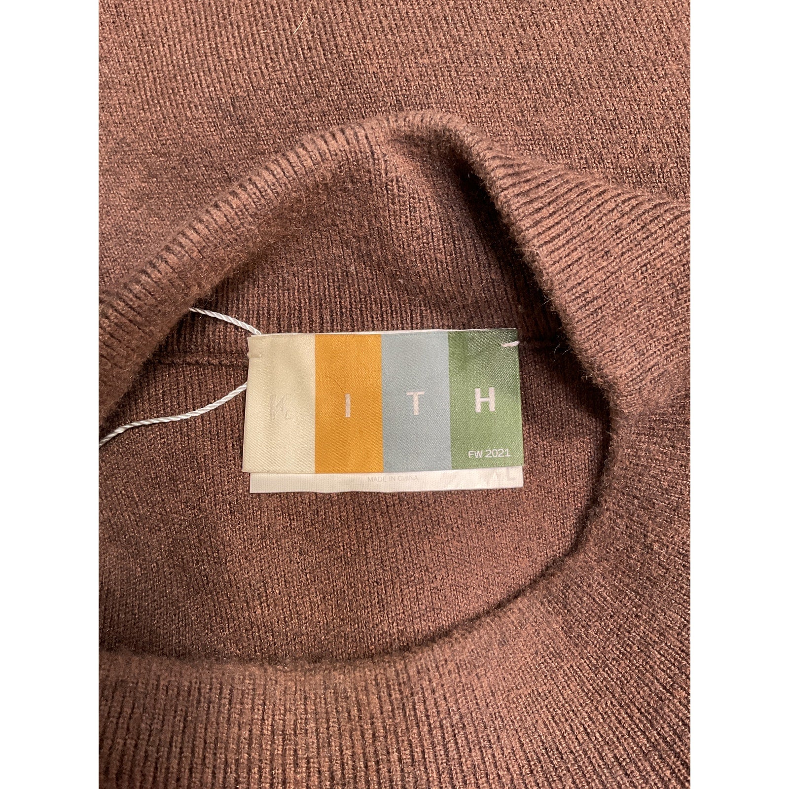 Kith L/S Brown Viscose Mockneck Size L