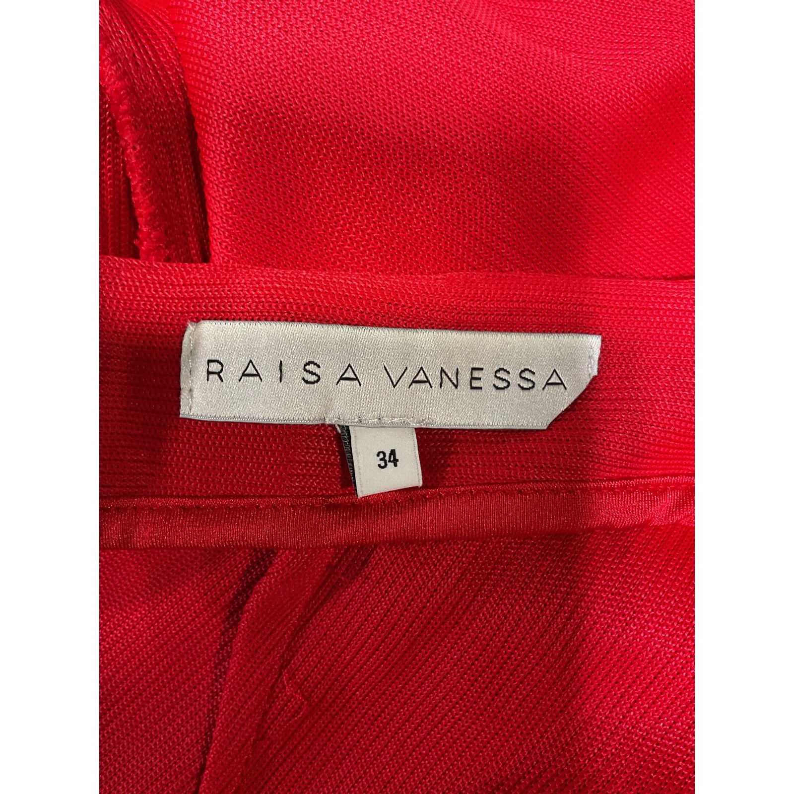 Raisa Vanessa Red Long Sleeve Cut Out Dress Size 34