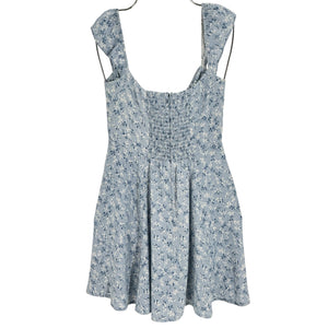 Reformation Floral Blue Tanis Dress Size 0