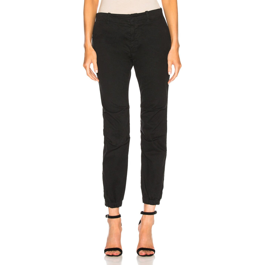Nili Lotan French Black Cotton Military Pant Size 2