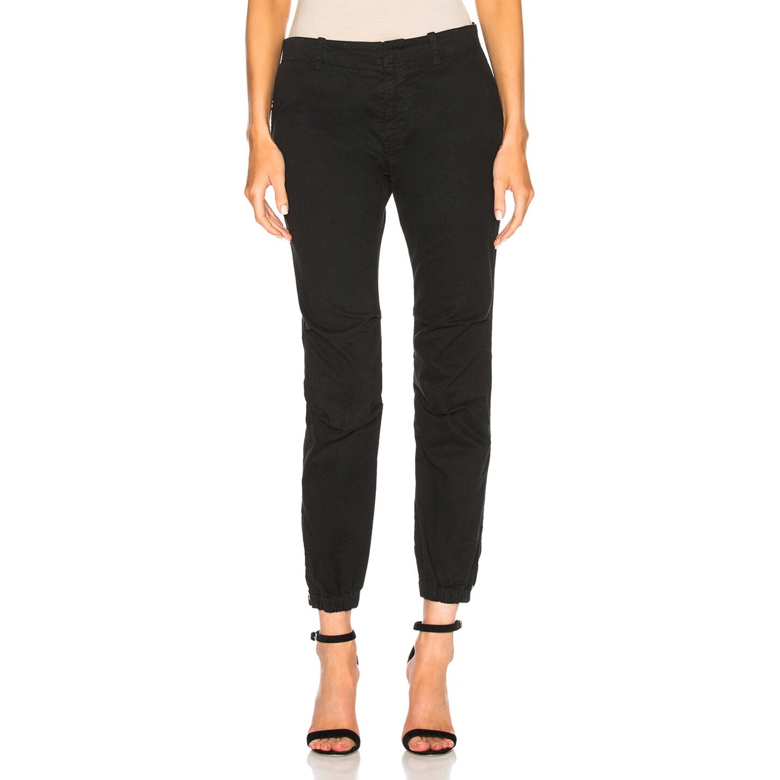 Nili Lotan French Black Cotton Military Pant Size 2