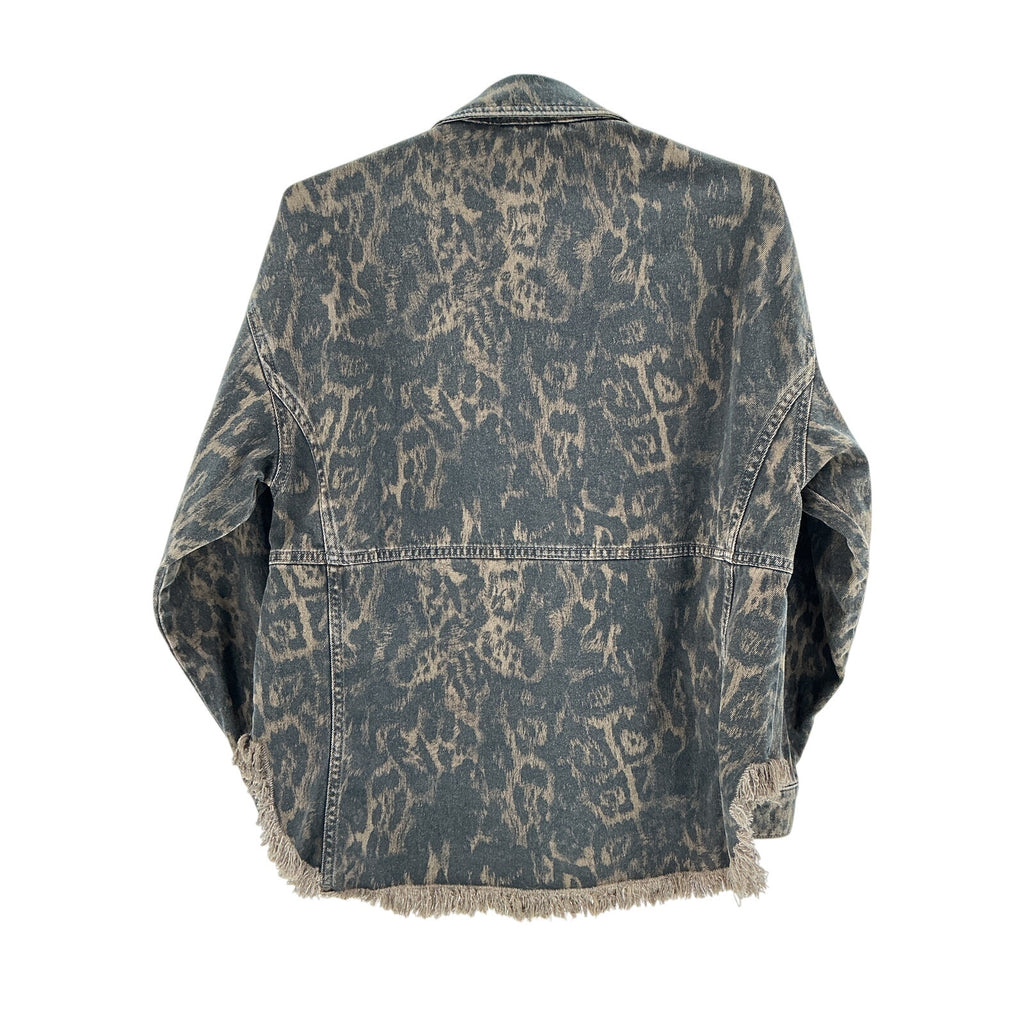 Allsaints 'Hettie' Brown Cotton Denim Shacket Size 0