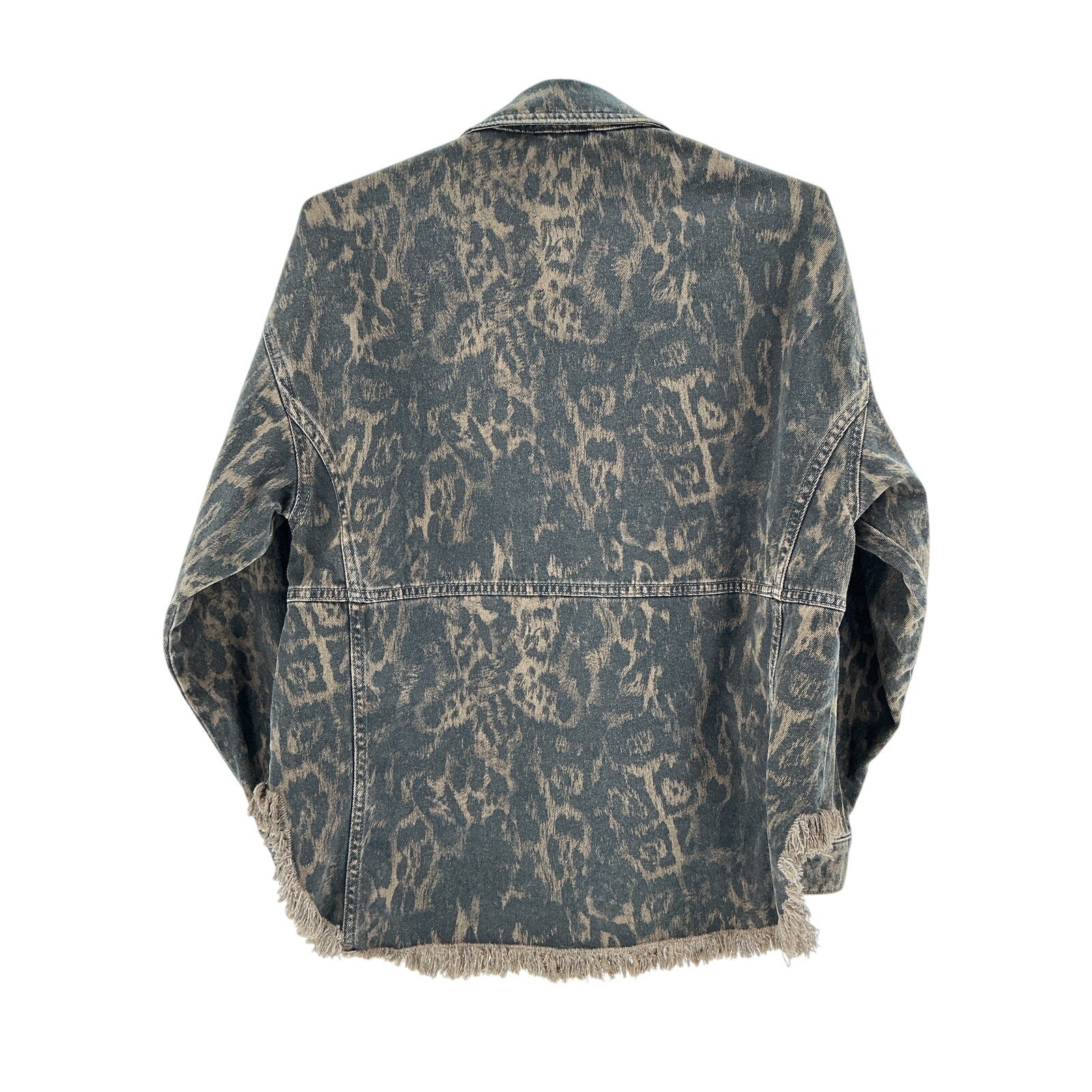 Allsaints 'Hettie' Brown Cotton Denim Shacket Size 0