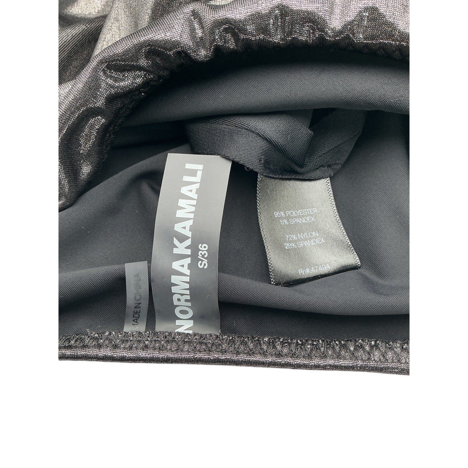 Norma Kamali 'Diana' Black Polyester Gown Size S