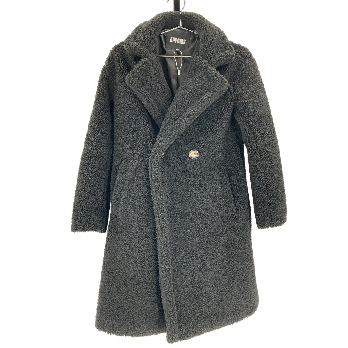 Apparis Plush Black Anouck Coat Size XXS