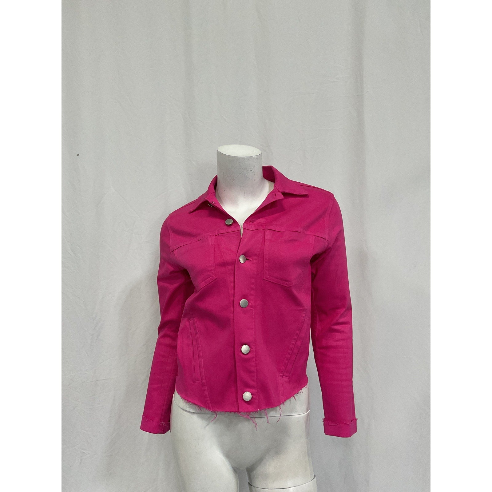 L'Agence 'Janelle' Pink Cotton Coated Jacket Size XS