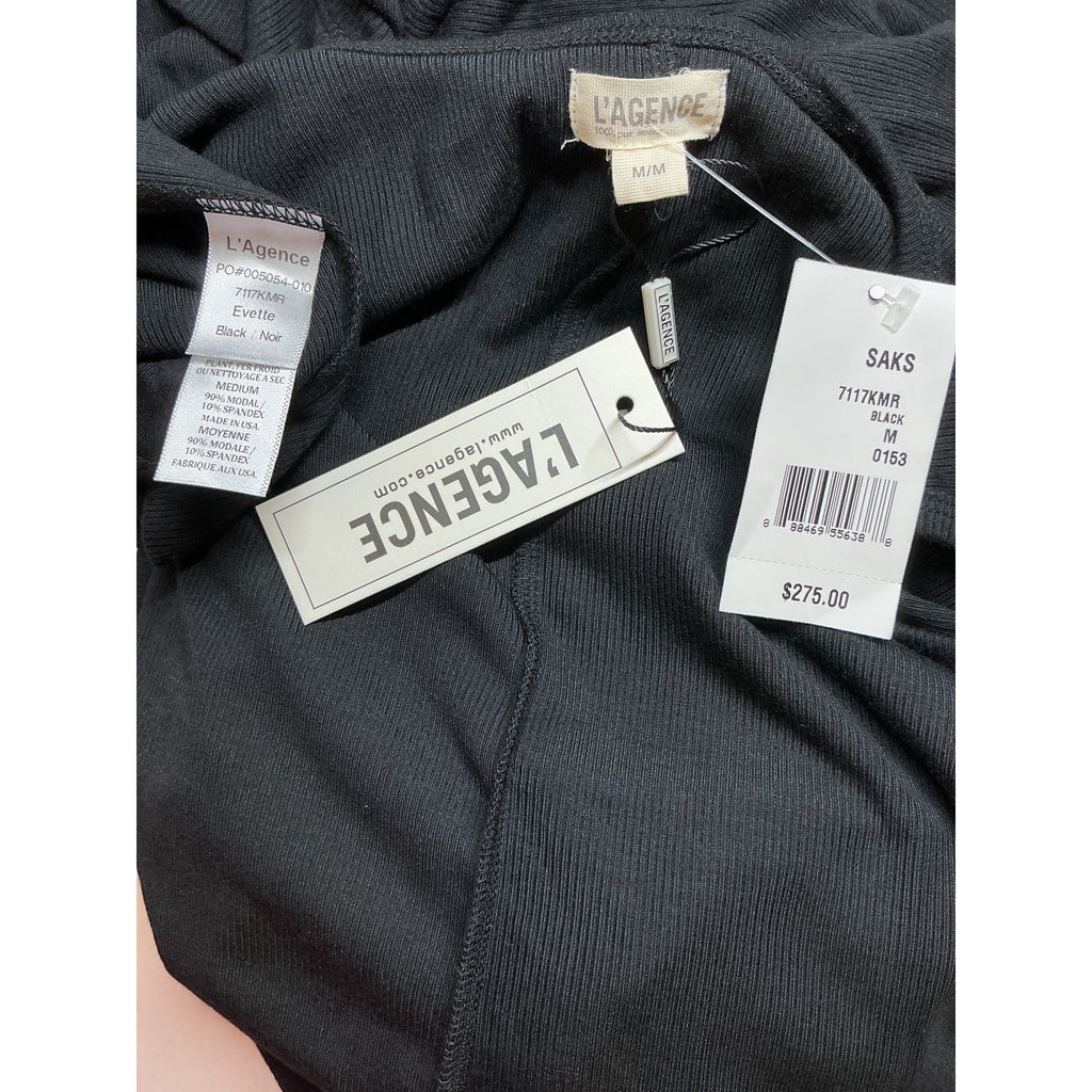 L'Agence 'Evette' Black Spandex Sleeveless Jumpsuit Size M - NWT