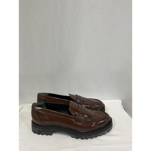 Reformation 'Agathea' Brown Leather Chunky Loafer Size 10