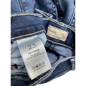 Mother Classic Blue Lil Hustler Ankle Fray Denim Jeans Size 23