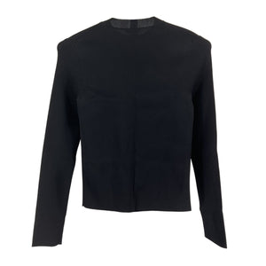 Balenciaga Minimalist Black Crewneck Top Size S