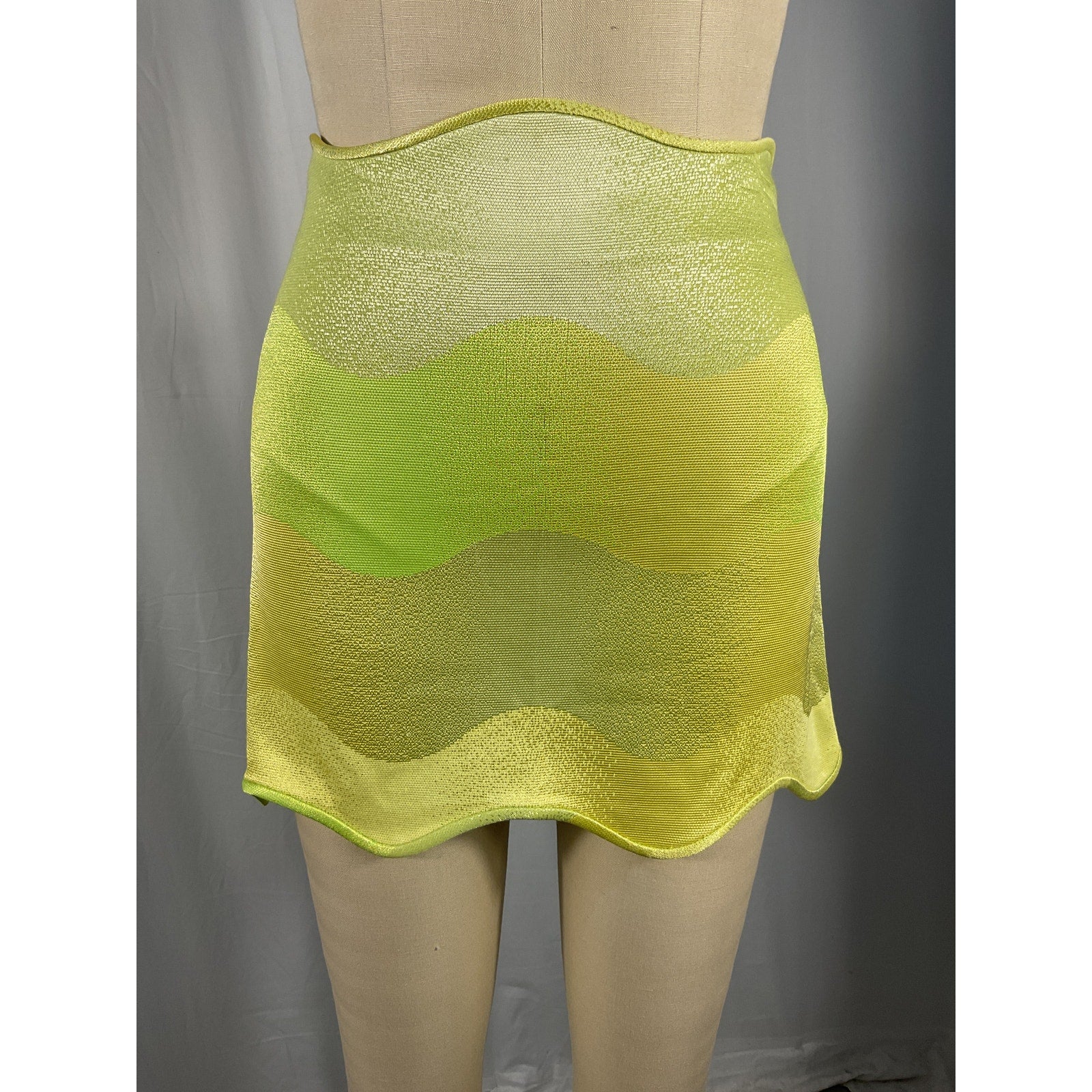 Alexis 'Claudine' Green Sateen Skirt Size M - NWT