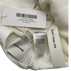 Reformation Elegant White Anakin Dress Size 6