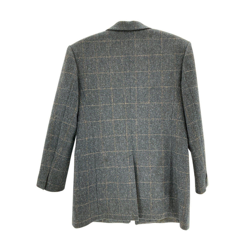 Sandro 'Alto' Blue Wool Plaid Blazer Size 36