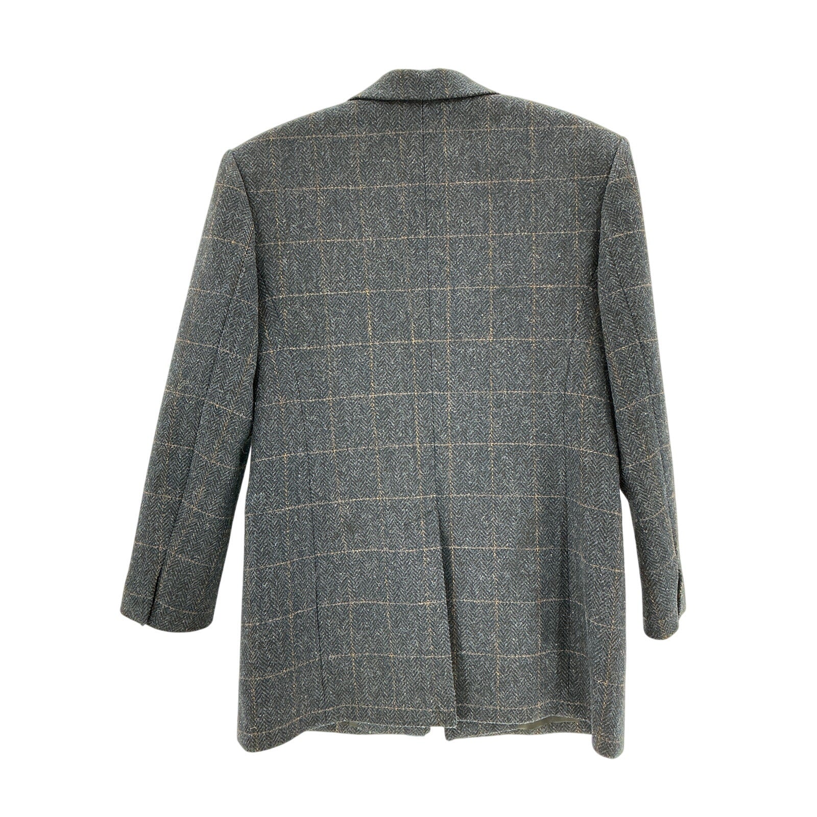 Sandro 'Alto' Blue Wool Plaid Blazer Size 36