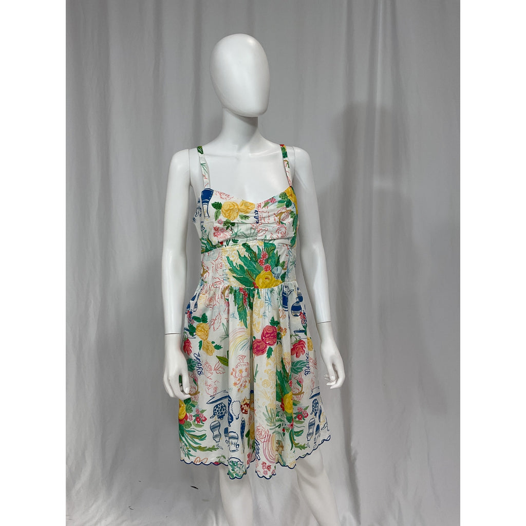 Mother 'The Butterfly Kisses' White Top Blouse Size L
