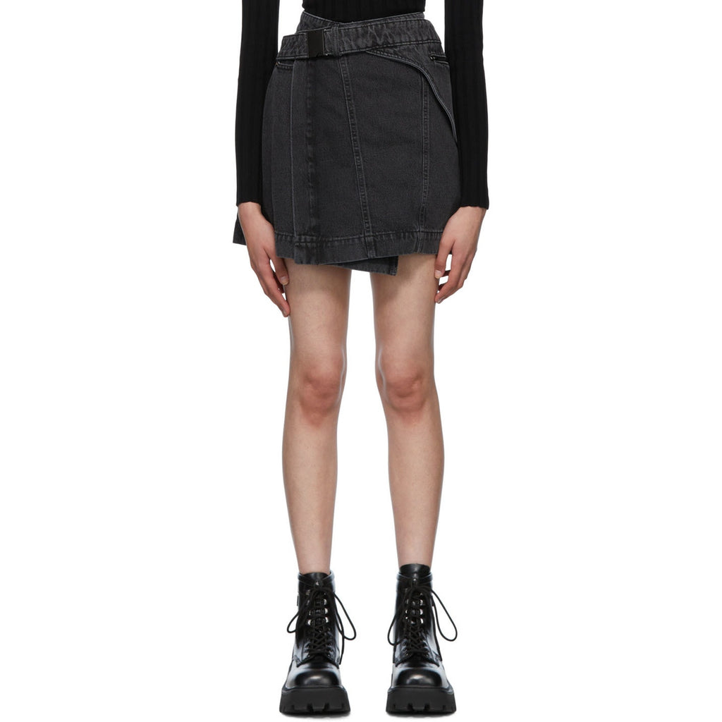 Eytys 'Jenna' Black Cotton Mini Skirt Size M