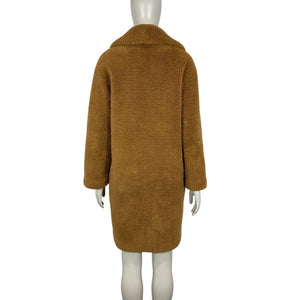 Stand Studio Plush Beige Anika Coat Size EU 34/US 2