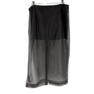 Frame Sheer Black Silk Organza Skirt Size 14
